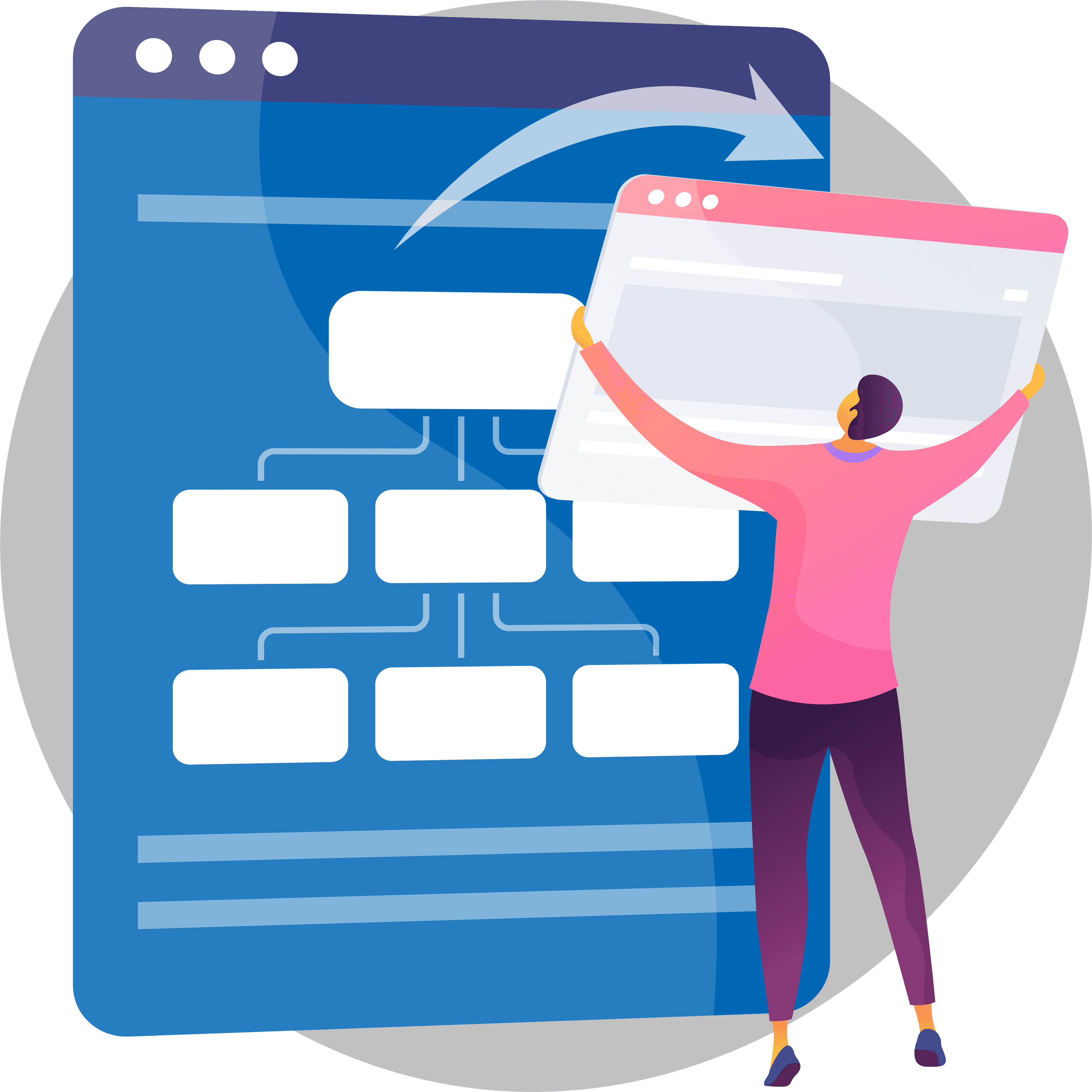 Simple Dairy sitemap illustration